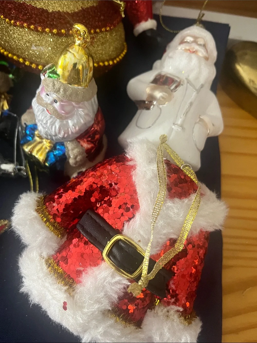 Vintage Red, Gold, Green, Blue Multicolor Christmas Ornament Lot